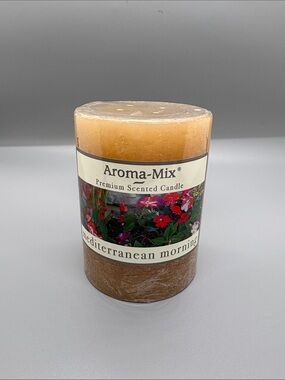 Mediterranean Morning Scented Pillar Candle - Amber